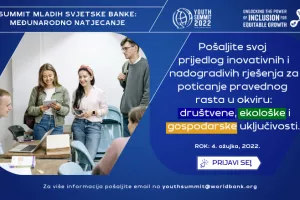 Summit mladih Svjetske banke - Prijave za međunarodno natjecanje traju do ovog petka