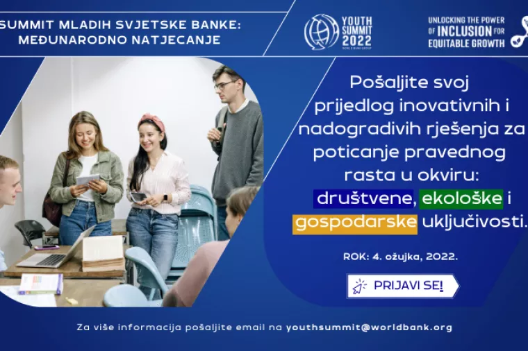 Summit mladih Svjetske banke - Prijave za međunarodno natjecanje traju do ovog petka