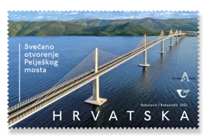 Svečano otvorenje Pelješkog mosta: Nova prigodna marka s motivom najimpozantnijeg mosta u Hrvatskoj