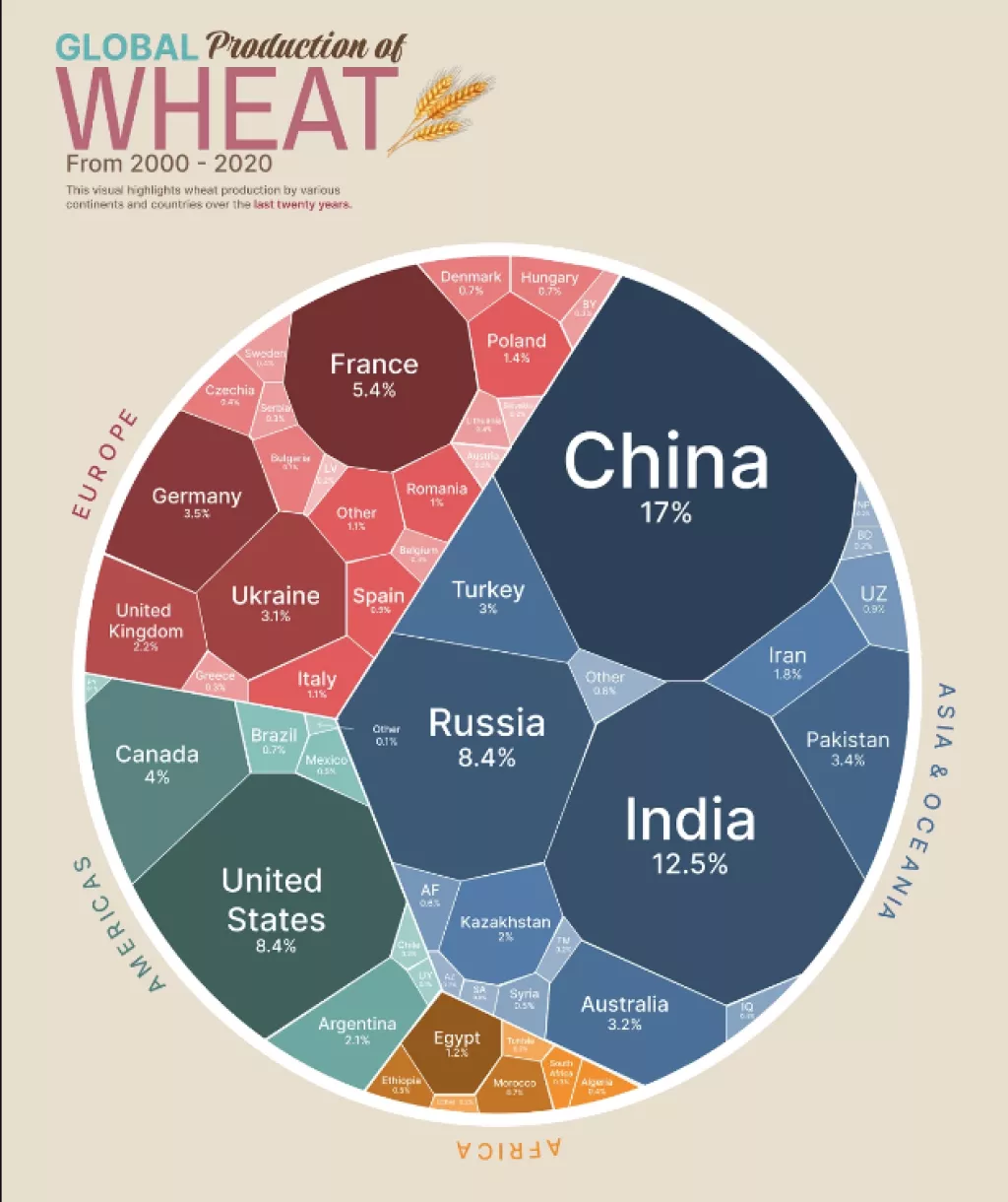 Top 10: Pogledajte koje zemlje proizvode najvi&scaron;e p&scaron;enice
