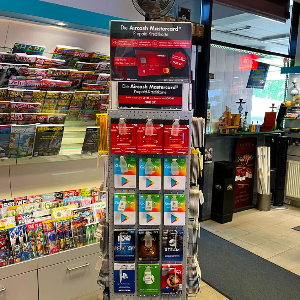 Aircash Mastercard prepaid kartica dostupna je u najvećim prodajnim lancima Slovenije i Austrije