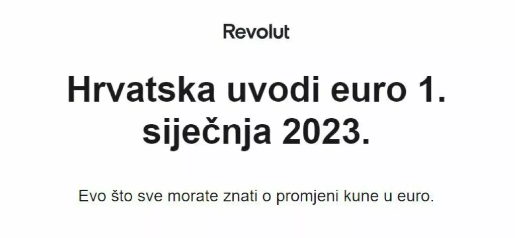 Revolut obavijest 