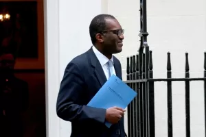 London, United Kingdom - September 23, 2022UK Chancellor of The Exchequer Kwasi Kwarteng leaves 11 Downing Street in London, England.