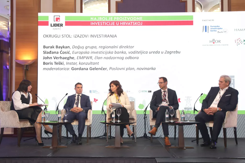 LIDER INVEST ZAVRŠNA MANIFESTACIJA 2022. Okrugli stol: Izazovi investiranja, Gordana Gelenčer, Burak Baykan, Slađana Ćosić, John Verhaeghe i Boris Teški