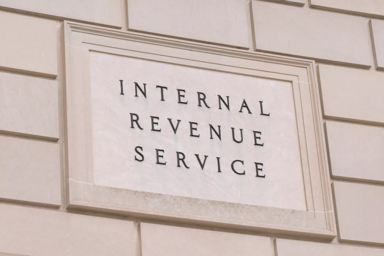 WASHINGTON, DC - MARCH 14, 2018Internal Revenue Service sign at the IRS Building in Washington, DC<br>Američka Porezna uprava IRS