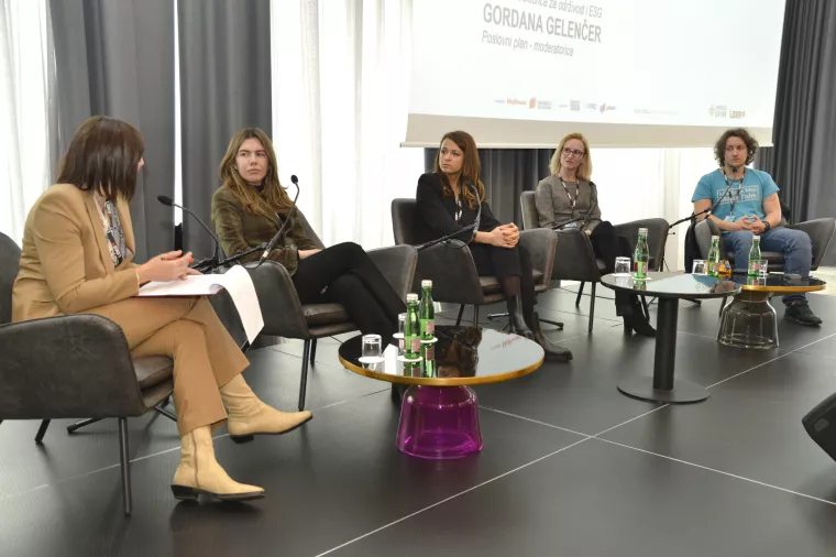 HR konferencija 2022, Gordana Gelenčer, Vali Marszalek, Dubravka Štefanec Vinovrški, Sara Petrinjak, Albert Gajšak
