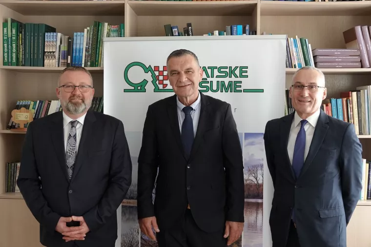 Uprava Hrvatskih &scaron;uma: Igor Fazeka&scaron;, Nediljko Dujić i Ante Sabljić