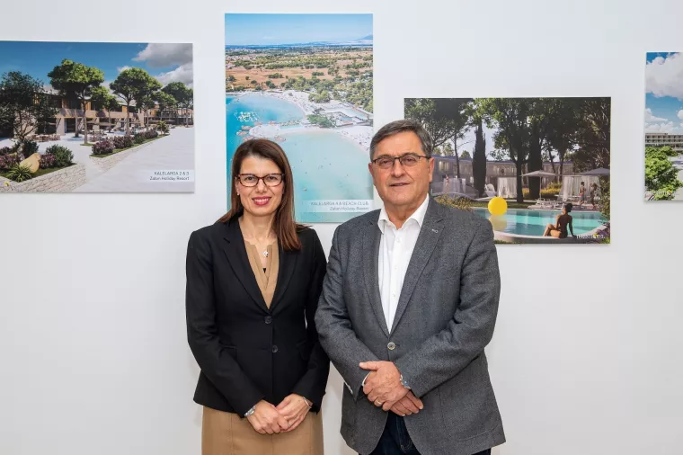 Predsjednica Uprave Turisthotela Meri Matešić Sičić i predsjednik Nadzornog odbora Frane Skoblar