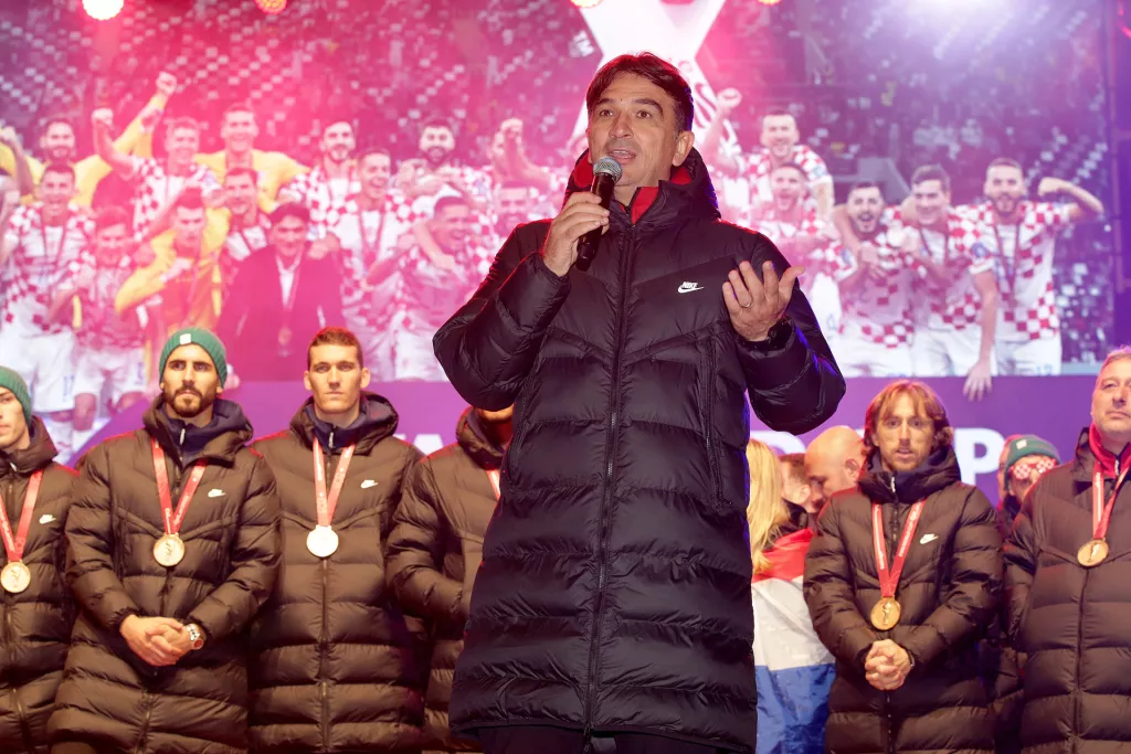 Doček hrvatskih nogometaša sa svjetskog prvenstva u Kataru. Zlatko Dalić