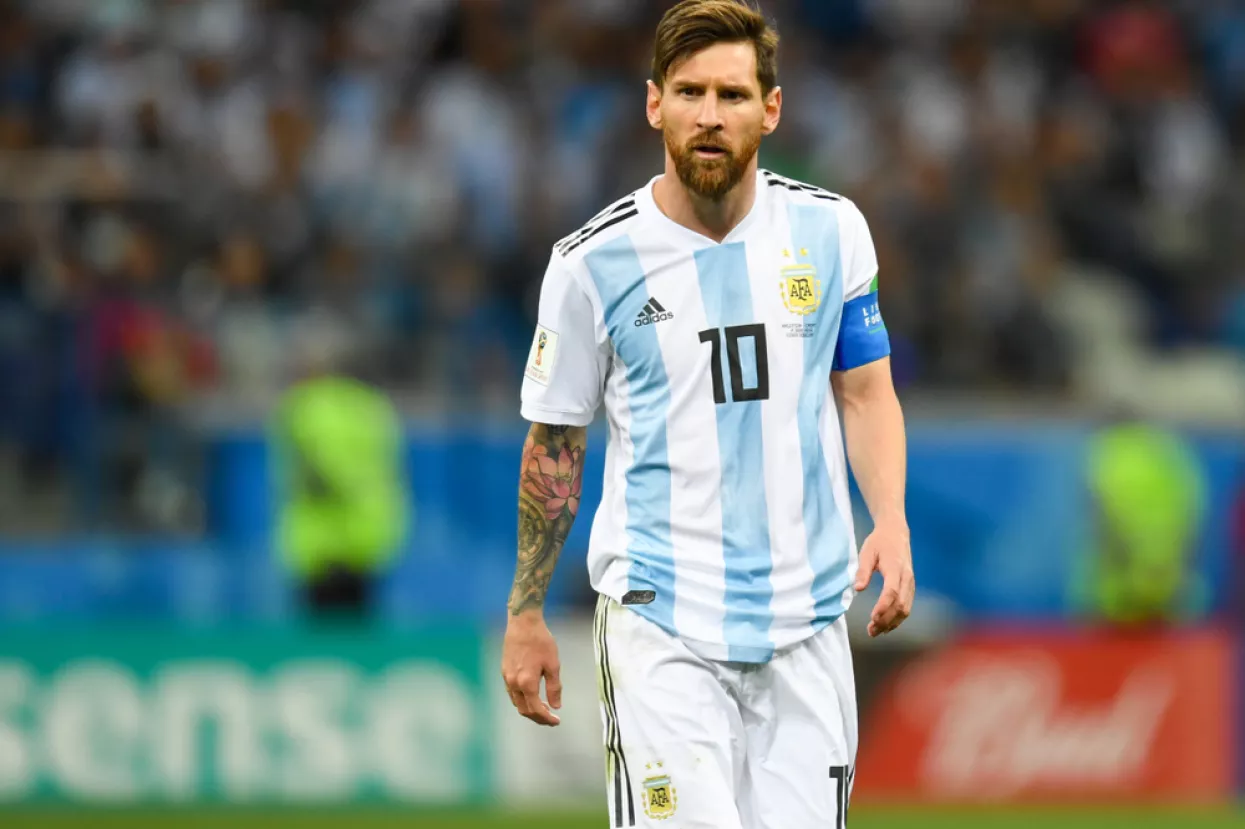 NIZHNIY NOVGOROD, RUSSIA - JUNE 21Lionel Messi of Argentina during the 2018 FIFA World Cup Russia group D match between Argentina and Croatia at Nizhny Novgorod Stadium