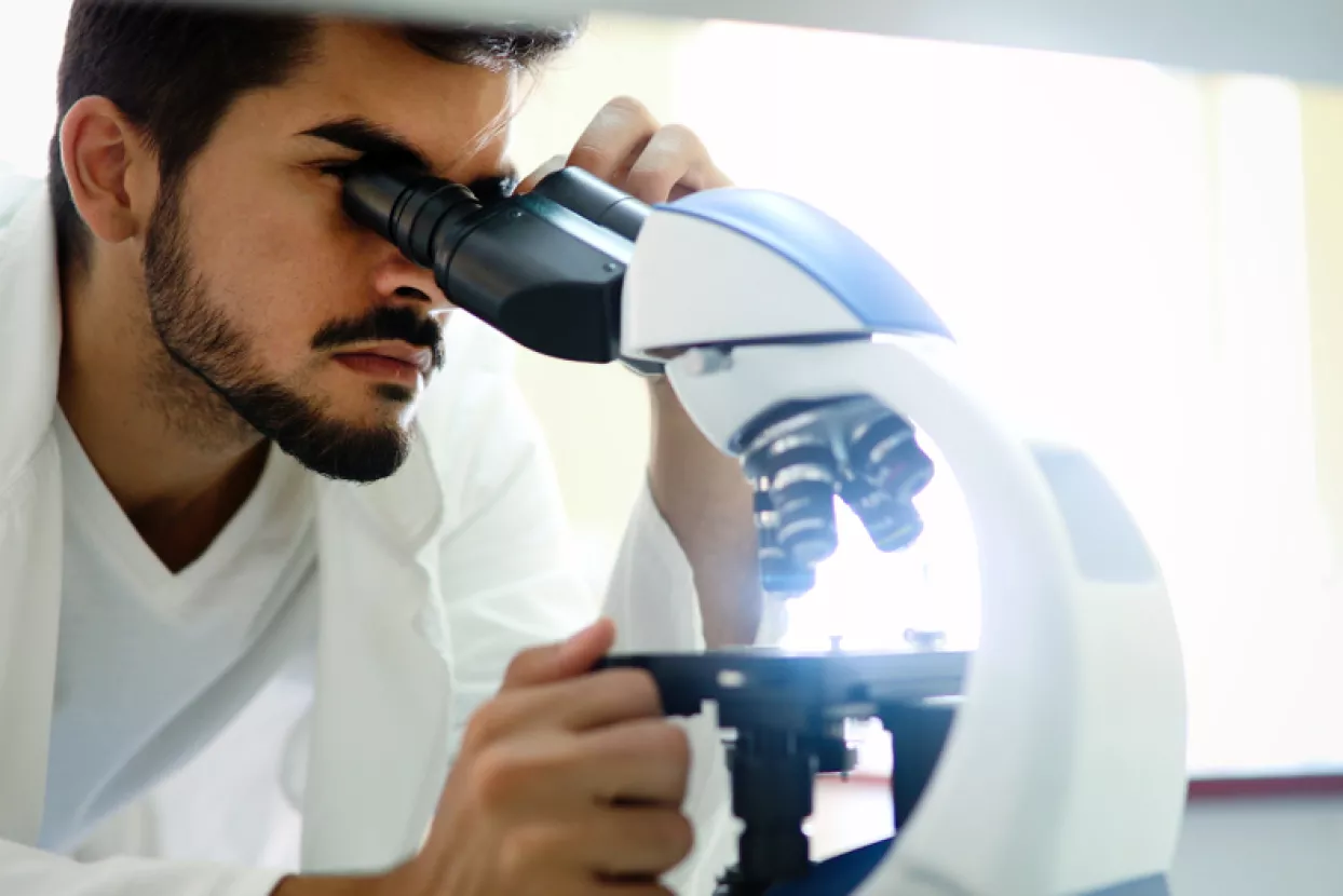 znanost, laboratorij, mikroskop