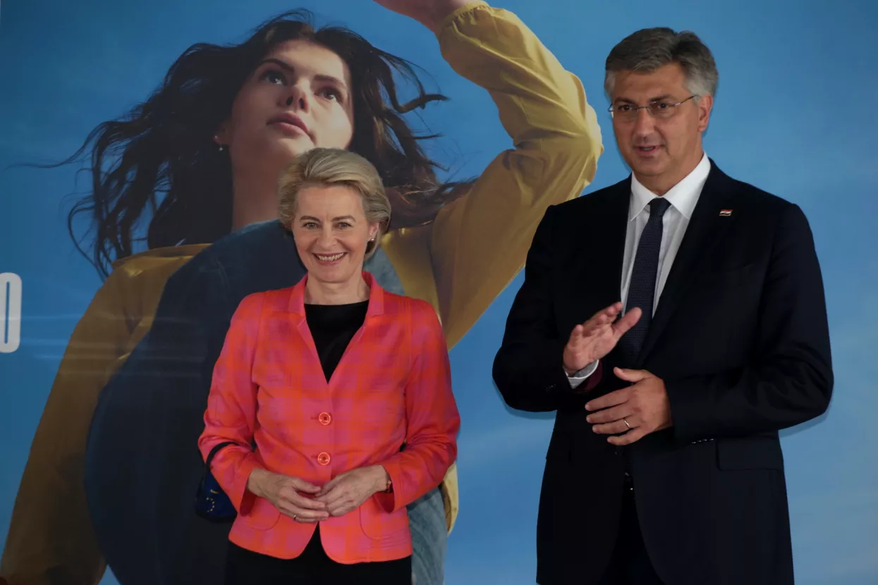 DOLAZAK Ursule von der Leyen u ZAGREB, Ursula von der Leyen, Andrej Plenković