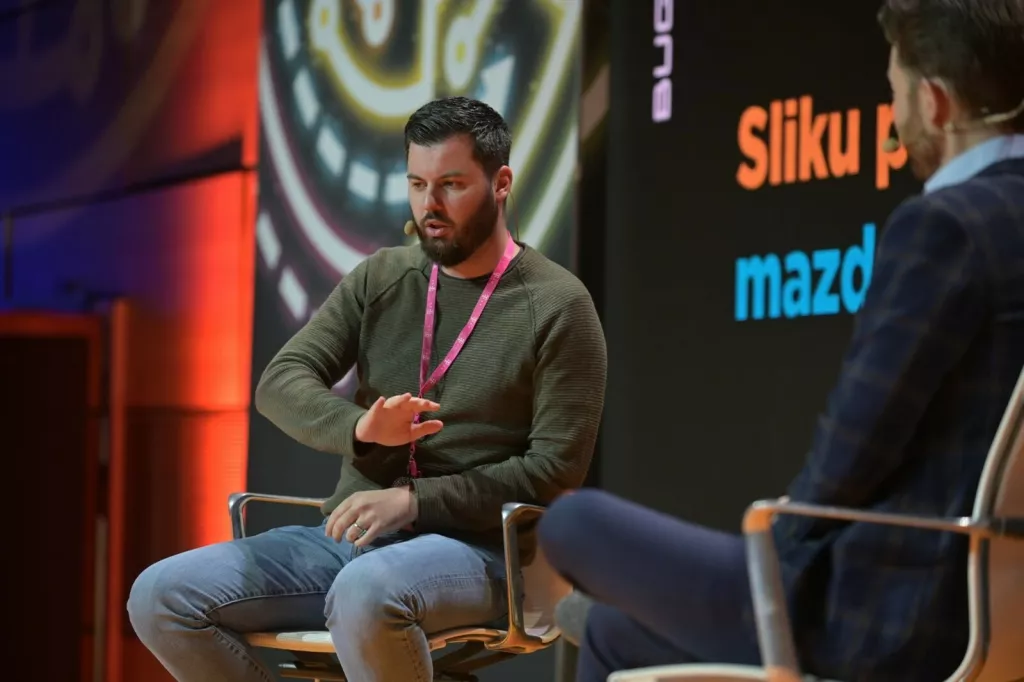 Mate Rimac i Tim Stevens na Bug Future Showu 2023.