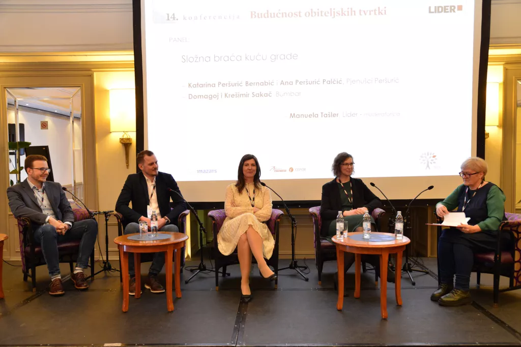 Budućnost obiteljskih tvrtki 2023, Domagoj Sakač, Krešimir Sakač, Katarina Peršurić Bernabić, Ana Peršurić Palčić, Manuela Tašler