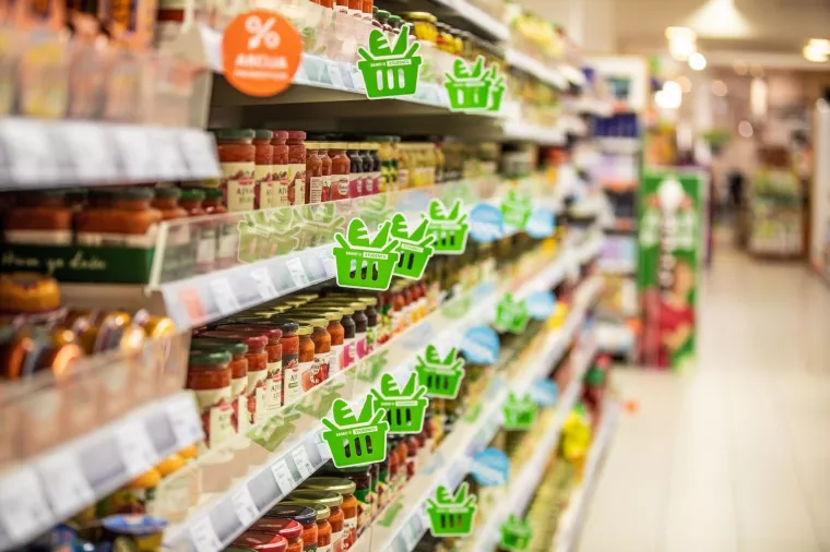 Proizvodi privatne robne marke u Studencu uz istaknutu oznaku zelene košarice