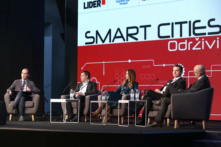 SMART CITIES 2023. Panel Digitalna transformacija gradova - Zeleno i pametno, panel 1. Marko Ercegović, Dario Hrebak, Jasenka Auguštan - Pentek, Goran Težak i Tomislav Marić