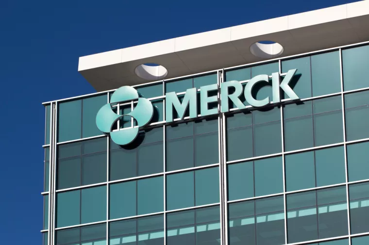 South San Francisco, CA, USA - Feb 8, 2020The Merck logo at Merck Researches Laboratories in South San Francisco. Merck Co., Inc. is an American multinational pharmaceutical company.