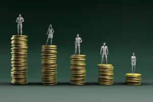 Shrinking Wealth and Reduced Spending Power as Concept 3D Render