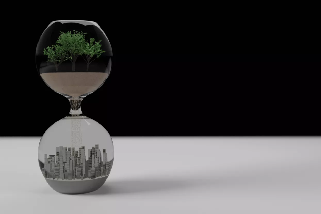 Održivost, ekologija, okoliš, pješčani sat, kapitalizam