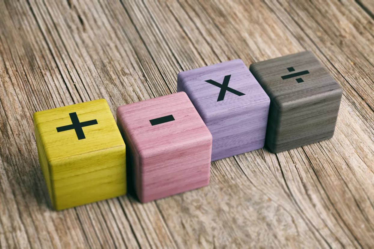 matematika, plus, minus