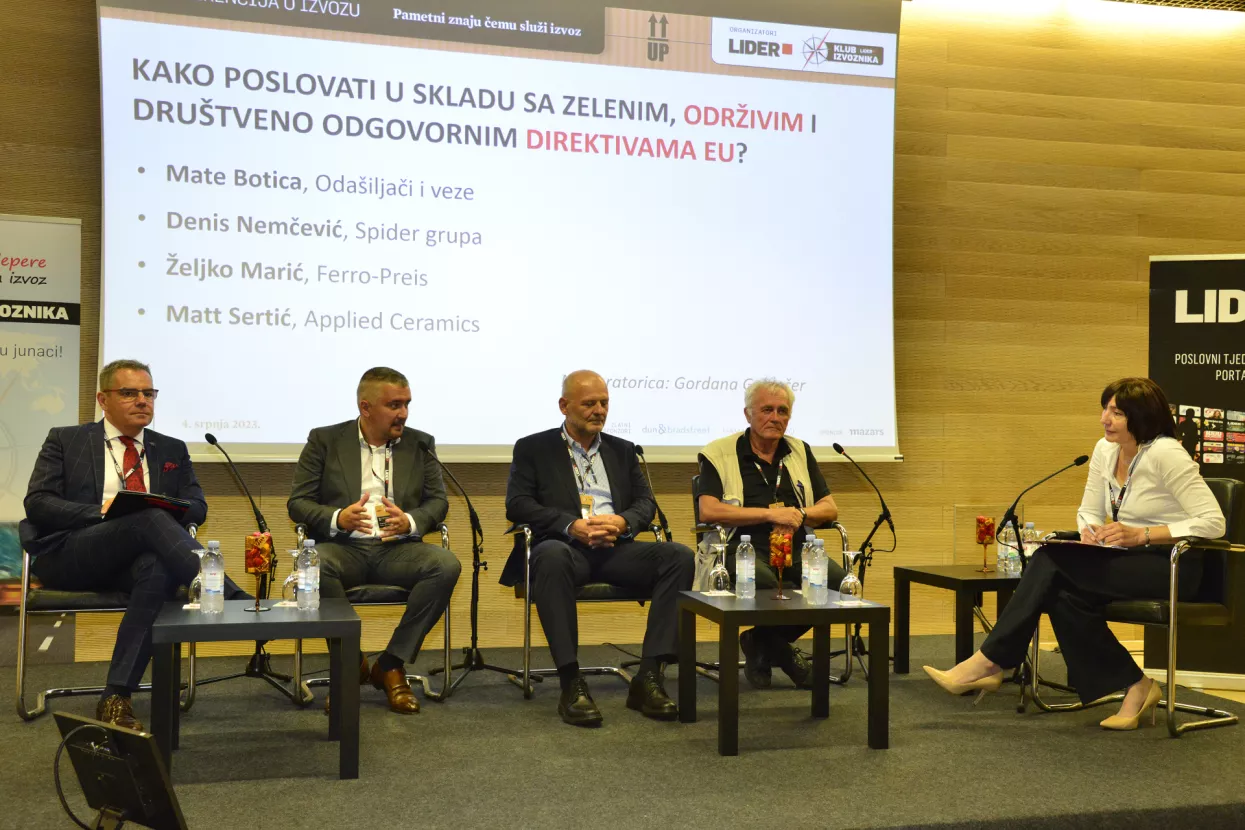 10. konferencija o izvozu, Mate Botica, Denis Nemčević, Željko Marić, Matt Sertić, Gordana Gelenčer