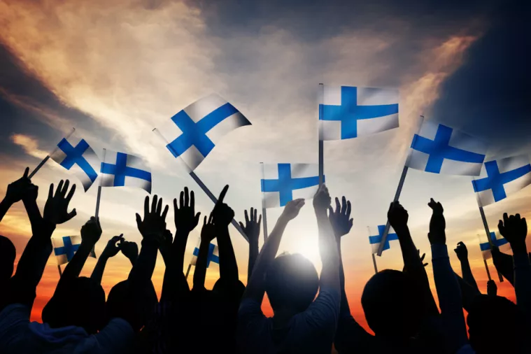 Finska, sreća, najsretnija zemlja, država, nacija, zastava, Finci