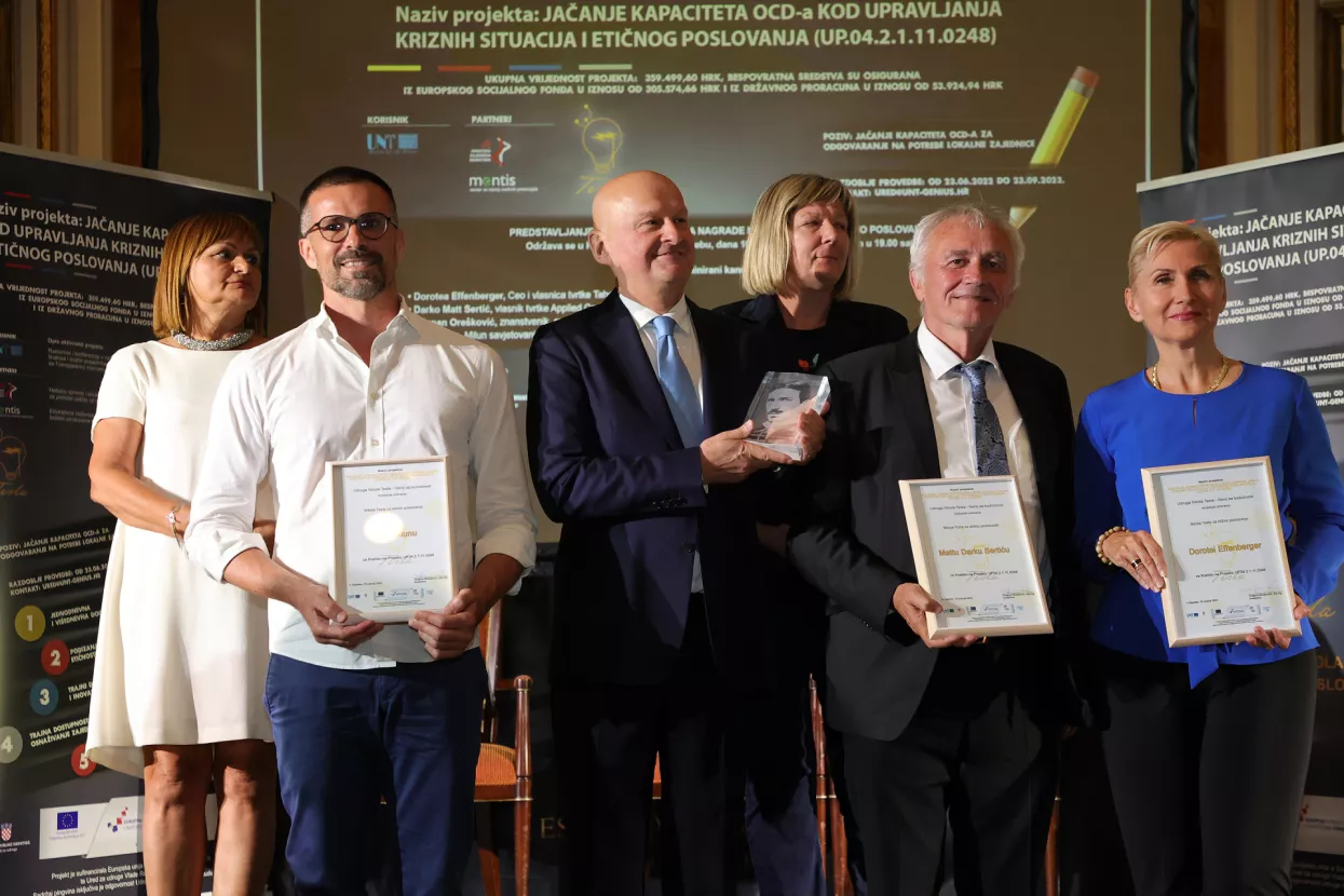 Prof. dr. sc. Stjepan Orešković, nagrada Nikola Tesla za etično poslovanje