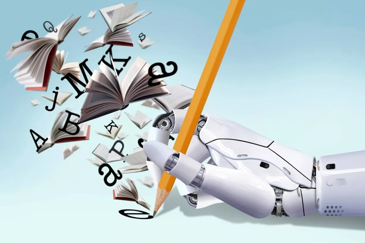 robot, ai, umjetna inteligencija, pisci, pisanje
