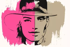 Barbie and oppenheimer barbenheimer united face design, Barbenheimer