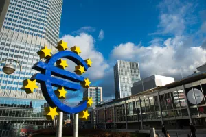 The European Central Bank is the central bank for the euro and administers monetary policy of the eurozone. The headquarter is in Frankfurt, Germany,December 2018<br>eurozona, europodručje, ulazak u eurozonu, uvođenje eura