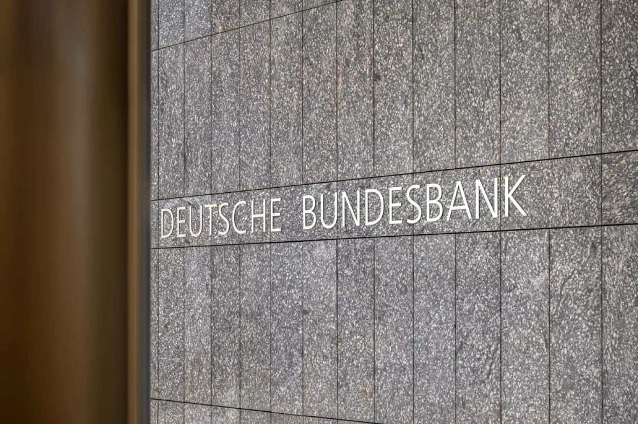 Hamburg, Germany - March 31, 2021Entrance of the Hamburg branch of the Deutsche Bundesbank (Central Bank of the Federal Republic of Germany).