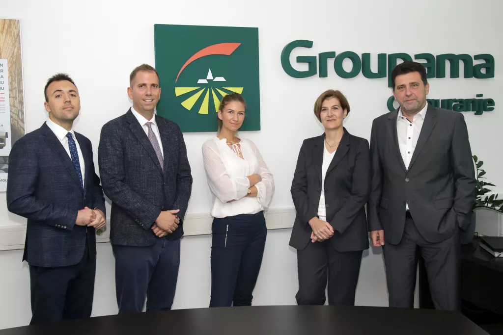 Moontop u Groupama osiguranju: Josip Miletić, Branimir Gospić, Klara Dragišić, Monika Brzović, Sanel Volarić