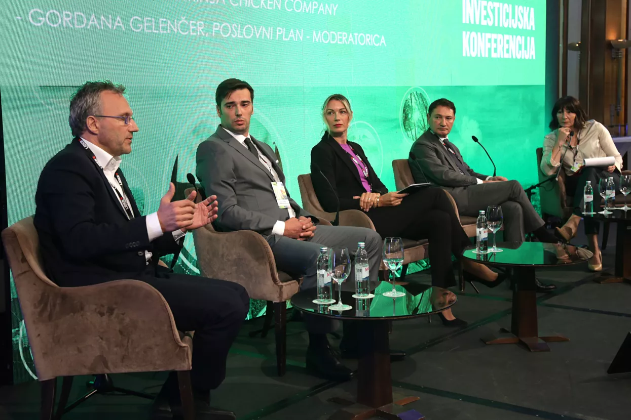Lider Investicijska konferencija 2023. Panel 2. "Izazovi investiranja": Hrvoje Krstulović, Luka Gojčeta, Marijana Oreb, Igor Čičak i Gordana Gelenčer