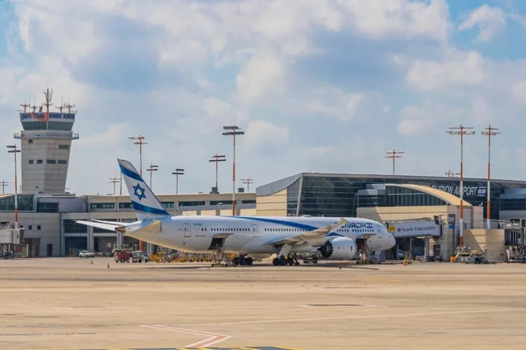 Tel Aviv Israel - 2022El Al Aircraft - Airplane In Ben Gurion Airport, Tel Aviv, Israel, Izrael