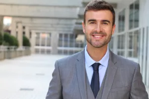 Good looking elegant man smiling