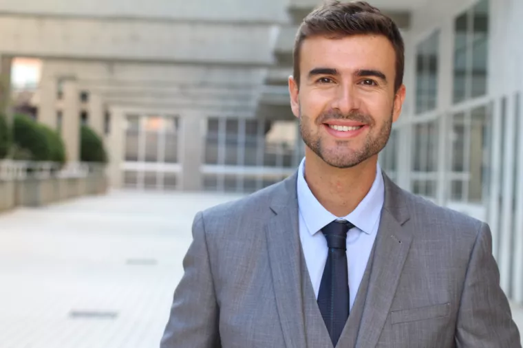 Good looking elegant man smiling