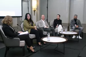 11. Međunarodna konferencija o kontrolingu 2023. C-panel "Menadžment promjena": jasmina Očko, Vesna Rendulić, Petar Thur, Marina Marjanović i Mate Knezović