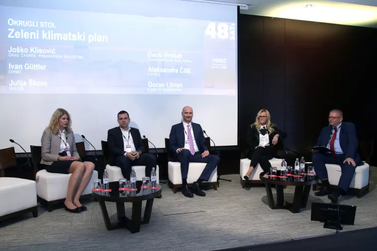 15. godišnji susret gradonačelnika i poduzetnika 48 sati 2023. Okrugli stol: Zeleni klimatski plan. Julija Škoro, Dario Hrebak, Joško Klisović, Lidija Tošić i Goran Litvan