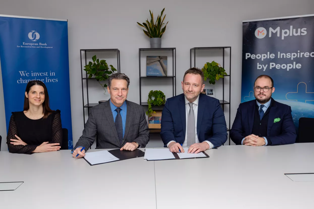 Petra Vučinić, Principal Banker, Mark Davis, Darko Horvat i Luka Orešković, predsjednik Savjetodavnog odbora Mplus grupe