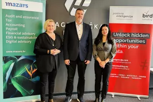 Kristijan Cinotti (Mazars), Ivana Gažić (Zagrebačka burza), Slađana Krpić (Poslovna inteligencija)