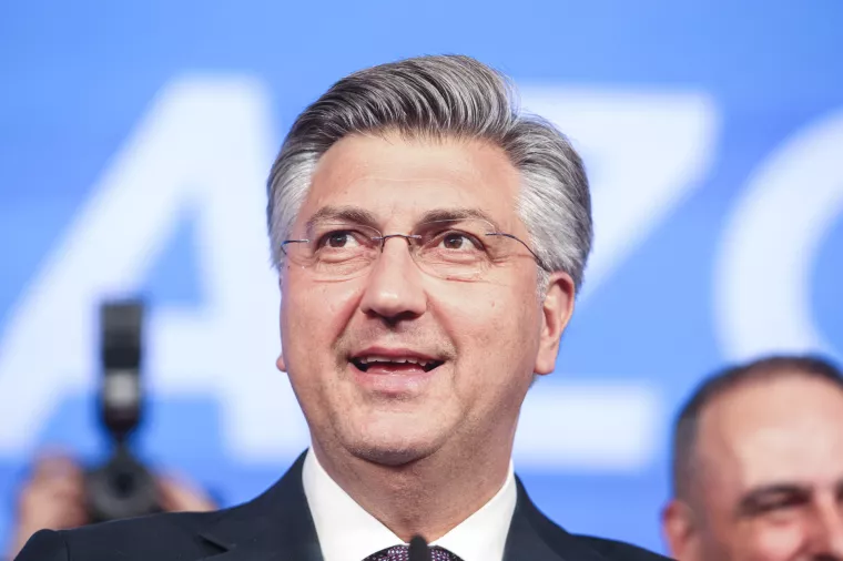 Praćenje rezultata izbora za Hrvatski sabor u stožeru HDZ-a.Andrej Plenković