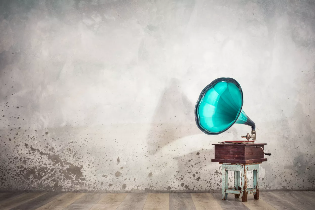 Retro, gramofon, ploče, vinil