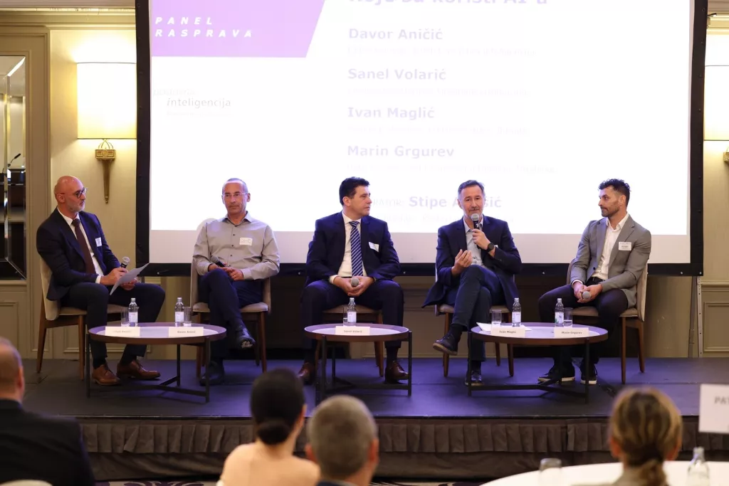 Stipe Anu&scaron;ić, Davor Aničić, Sanel Volarić, Ivan Maglić, Marin GrgurevAmCham panel