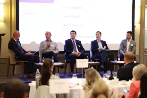 Stipe Anušić, Davor Aničić, Sanel Volarić, Ivan Maglić, Marin GrgurevAmCham panel