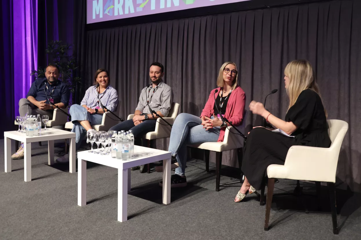MARKETING AND SALES BY NUMBERS 2024. Panel "8 sekundi za komunikaciju bez pogreške" Hrvoje Škurla, Mia Lasić, Marko Jambrešić, Ivana Postužin i Sandra Babić