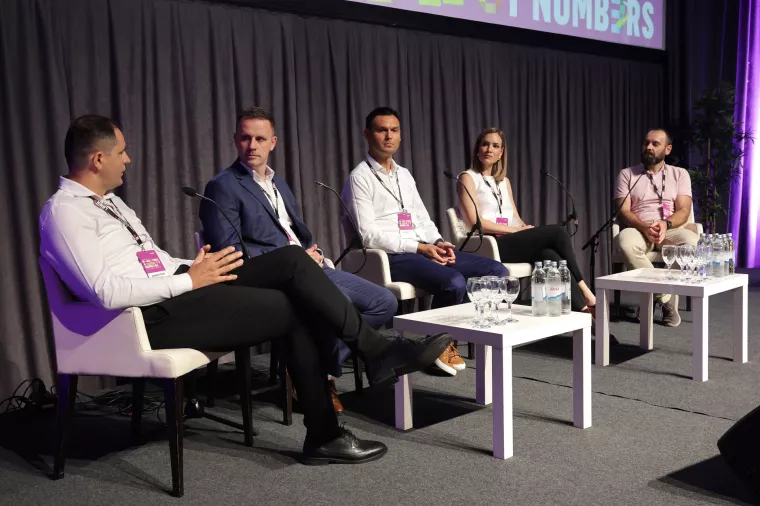 MARKETING AND SALES BY NUMBERS 2024. Panel "Kako do konverzije?" Zvonimir Šimić, Ivan Horvat, Ivica Kruhek, Ana Radišić i Dino Oreški
