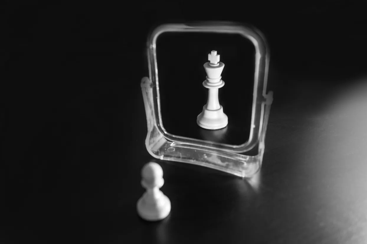 kralj, pijun, ogledalo, šah