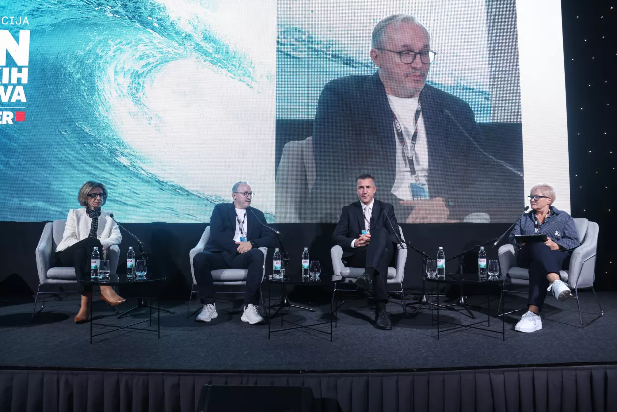 Dan velikih polanova 2024.Okrugli stol: Razvoj poslovanja- prilike i opasnosti.Mirjana Igrec, Damir Sabol, Dragan Baškarad, Manuela Tašler.