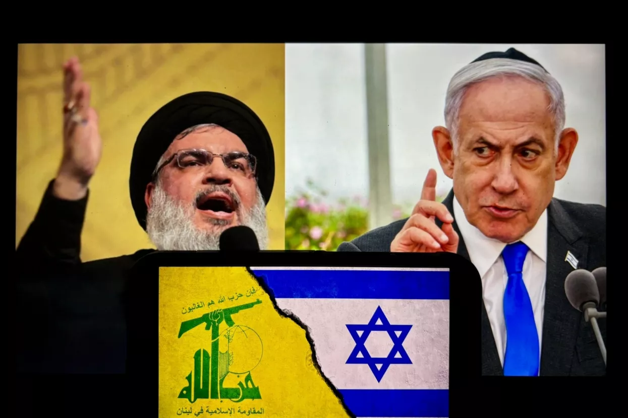 Benjamin Netanyahu, Hassan Nasrallah. Hezbollah and israel