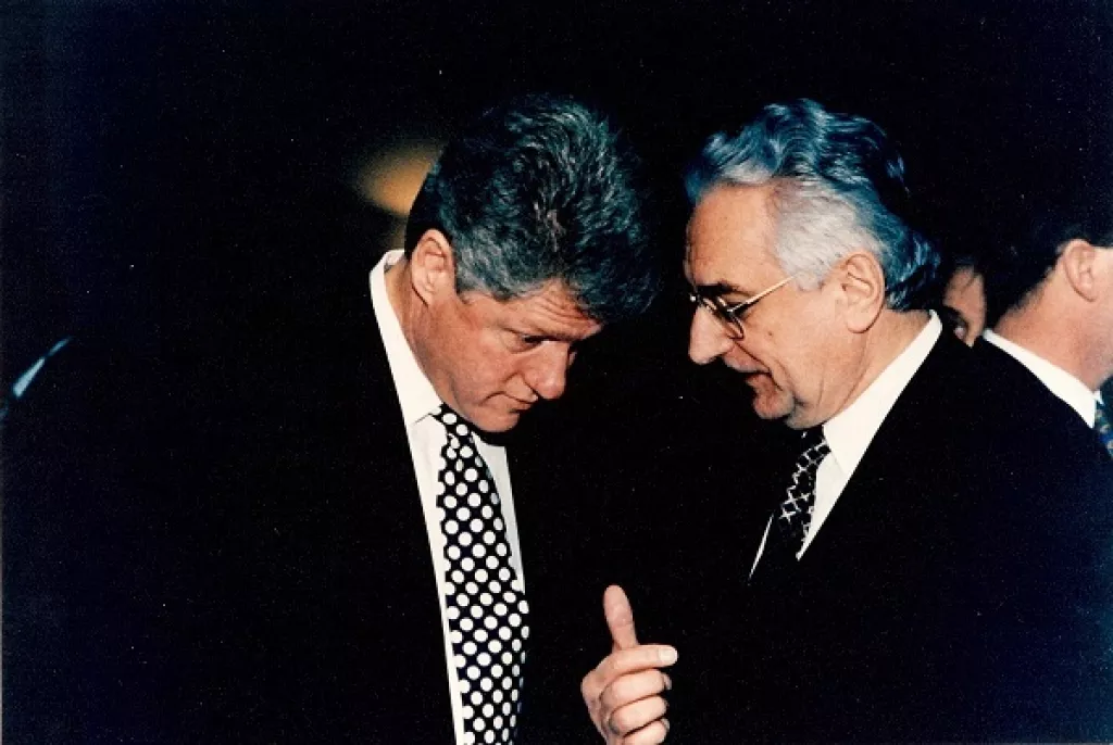 Predsjednik Tuđman s američkim predsjednikom Billom Clintonom
